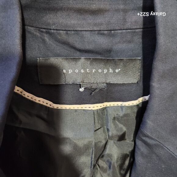 Apostrophe Black Single Button Academia Vintage Schoogirl Dress Vest Corporate - Picture 2 of 4